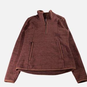 Kuhl Ascendyr‎ Womens Red Quarter Zip Fleece Sweatshirt